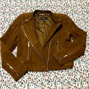Mango Genuine leather jacket